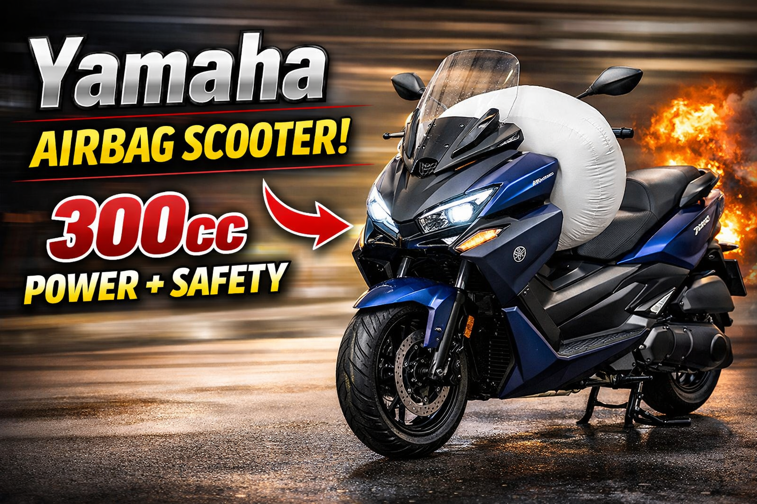 300cc इंजन और एयरबैग टेक्नोलॉजी के साथ Yamaha का नया एडवांस स्कूटर चर्चा में, जानिए फीचर्स और क्या है खास